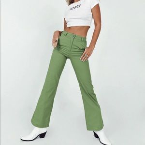 Princess Polly Carson Pants NWT: Green